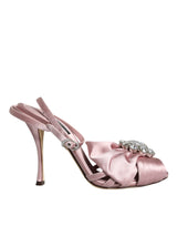 Pink Keira Crystal Heels Sandals Shoes