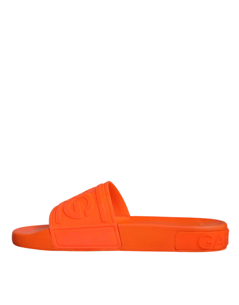 Orange Rubber Slides Sandals Beachwear Shoes