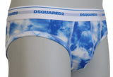 Blue Tie Dye Cotton Stretch Men Brief Underwear