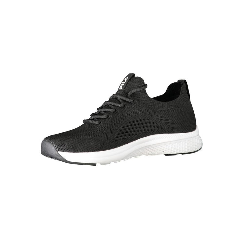 Black Polyester Men Sneaker