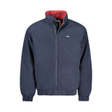 Blue Polyester Men Jacket