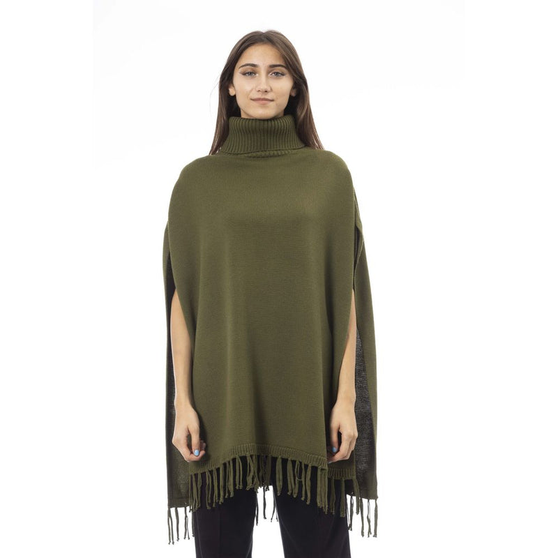 Green Wool Poncho