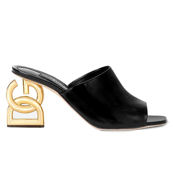 Black Leather Di Calfskin Sandal