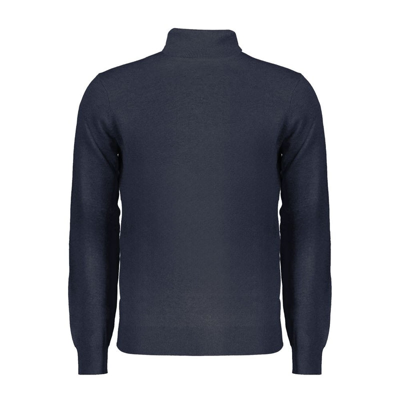 Blue Polyamide Men Sweater