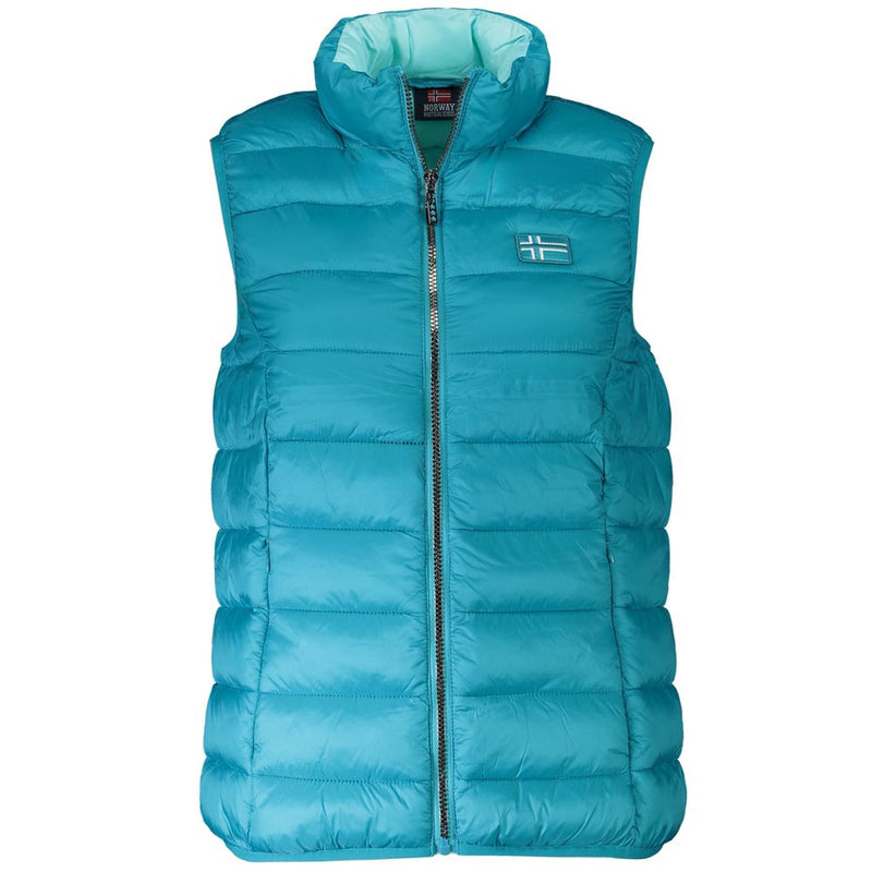 Light Blue Polyamide Women Jacket