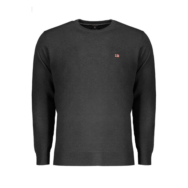 Black Wool Men Sweater