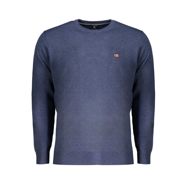 Blue Wool Men Sweater