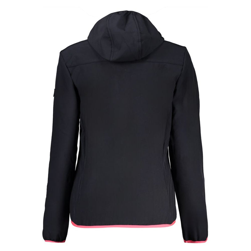 Black Polyester Women Jacket