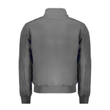 Gray Polyester Men Jacket