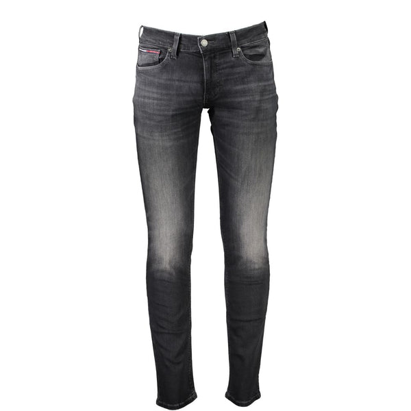 Black Cotton Jeans & Pant