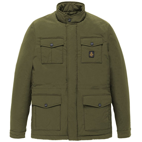 Green Nylon Men Jacket