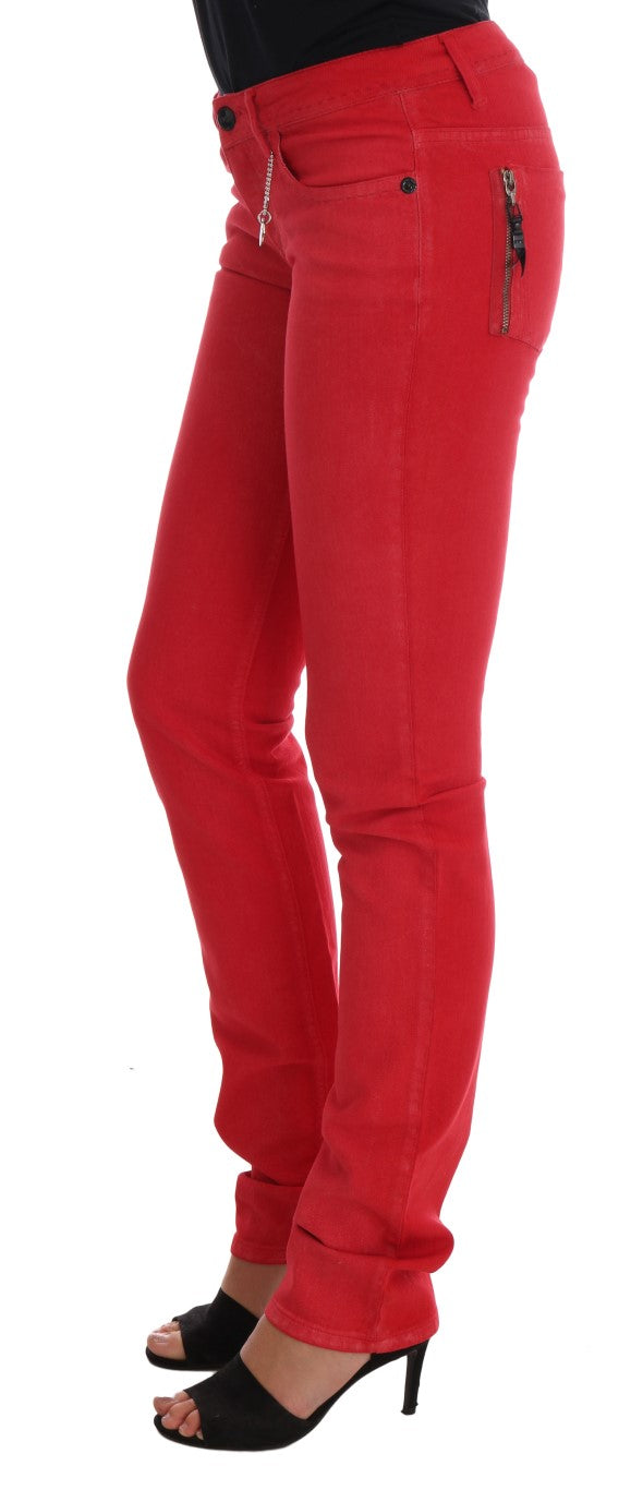 Jeans de diseñador Radiant Red Super Slim