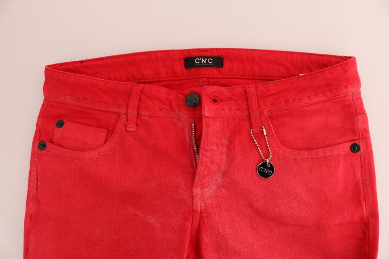 Jeans de diseñador Radiant Red Super Slim