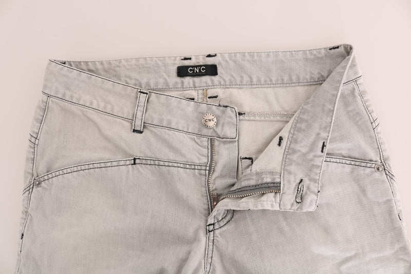 Raffinierte graue Super -Slim -Jeans