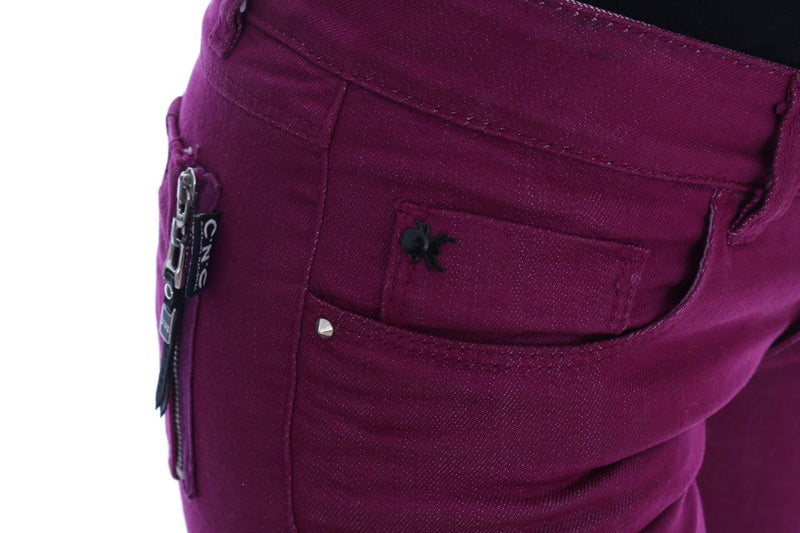 Eleganti jeans viola super sottili