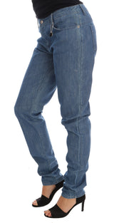 Eleganter Junge fit blau Wash -Jeans