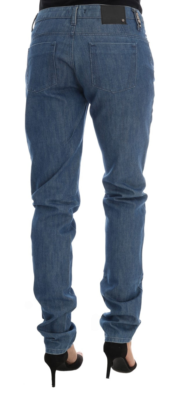 Eleganter Junge fit blau Wash -Jeans