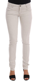 Chic White Slim Fit Stretch Jeans