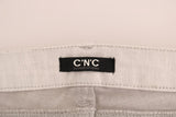 Chic White Slim-Fit Stretch Jeans