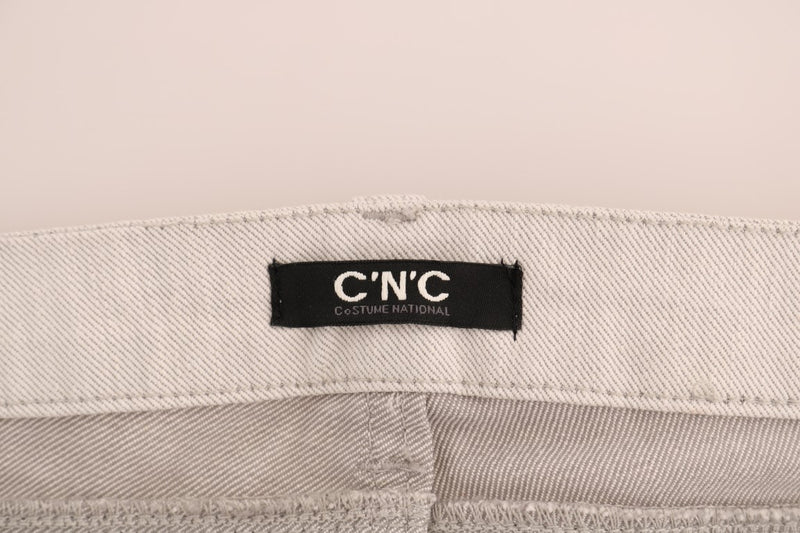 Chic White Slim Fit Stretch Jeans