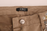 Jeans concepteurs beige super slim fit