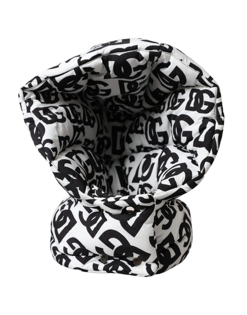 White Logo Whole Head Wrap Hat Men