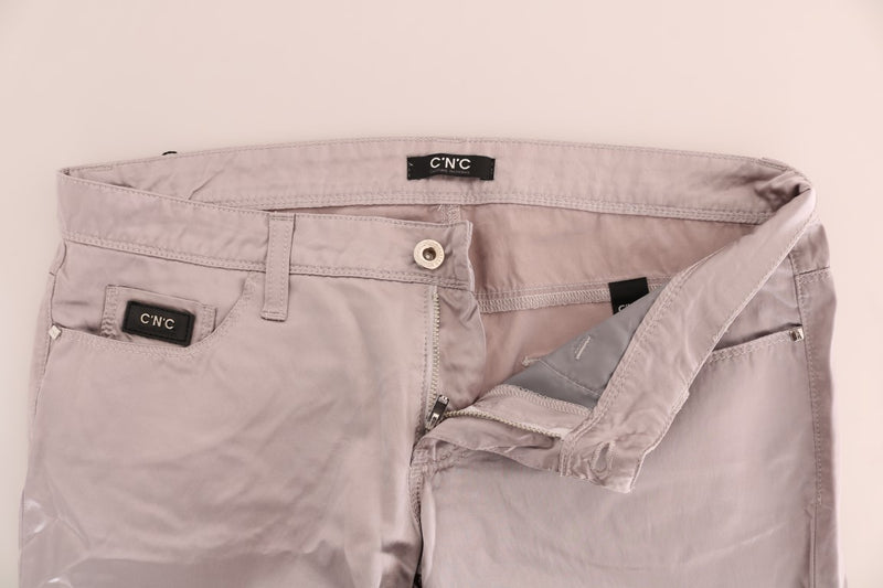 Jeans de créateurs slim beige chic