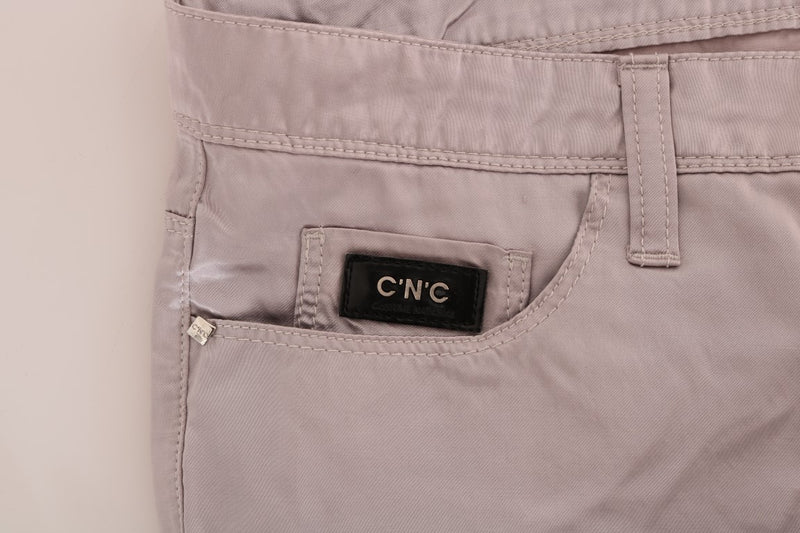 Jeans de créateurs slim beige chic