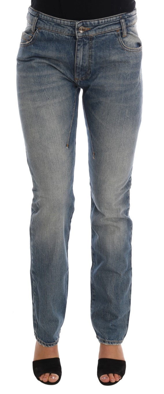 Jeans de créateurs de slim bleu chic