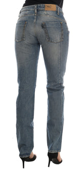 Jeans de diseñador de Fit Blue Slim de Chic Blue