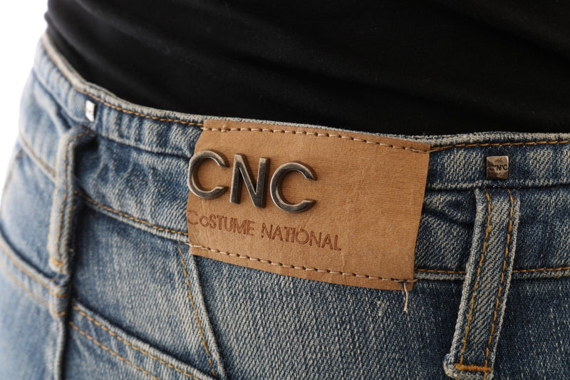 Jeans de créateurs de slim bleu chic