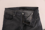 Schlanke graue, schlanke Designerjeans