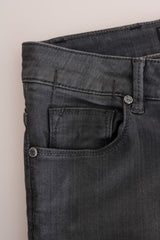 Eleganti jeans di design grigio magro grigio