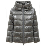 Silver Viscose Jackets & Coat