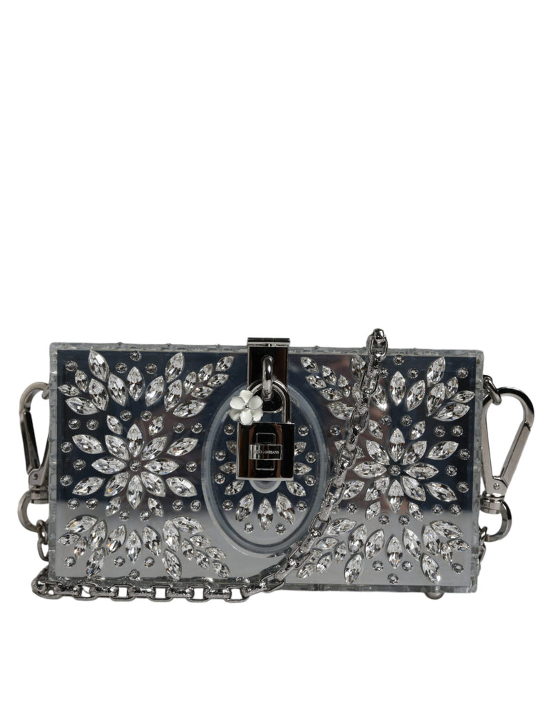 Silver Plexiglass Clutch Mini Evening Purse Bag