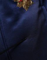 Blue Heraldic Patch Stripe King Bee Sweater