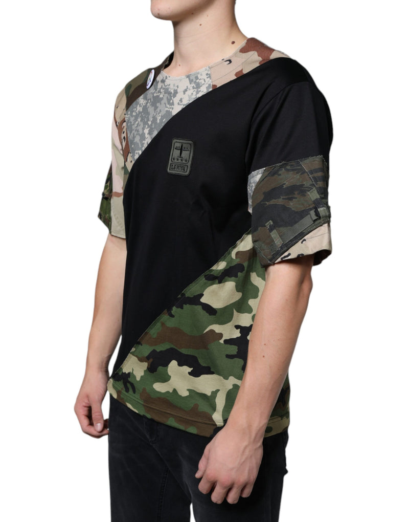 Multicolor Camouflage Patchwork DG Royal T-shirt