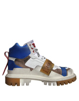 Multicolor Leather Trekking Sneakers Boots Shoes