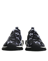 Black White Star Print Sorrento Sneakers Shoes