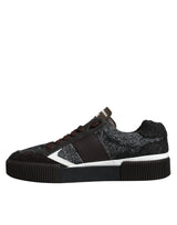 Black White Leather Miami Low Top Sneaker Shoes