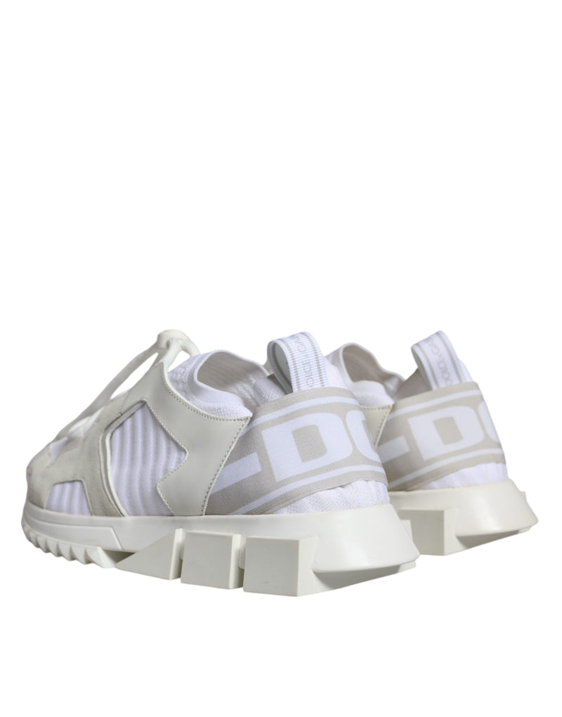 White Mesh Sorrento Trekking Sneakers Shoes