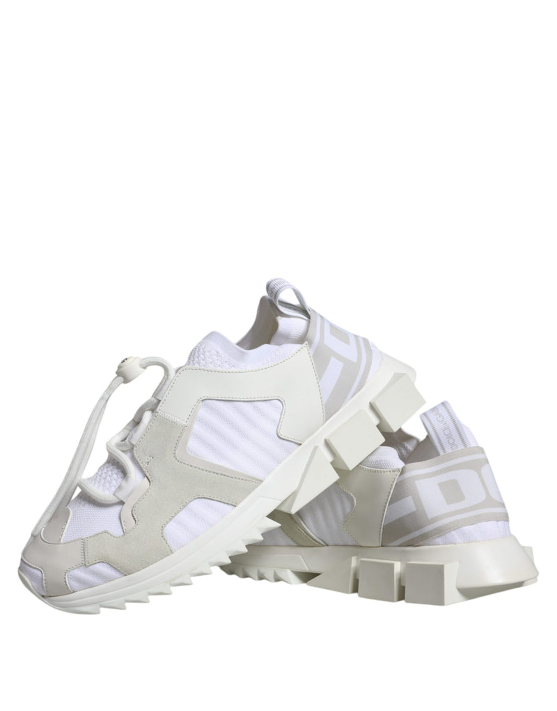 White Mesh Sorrento Trekking Sneakers Shoes