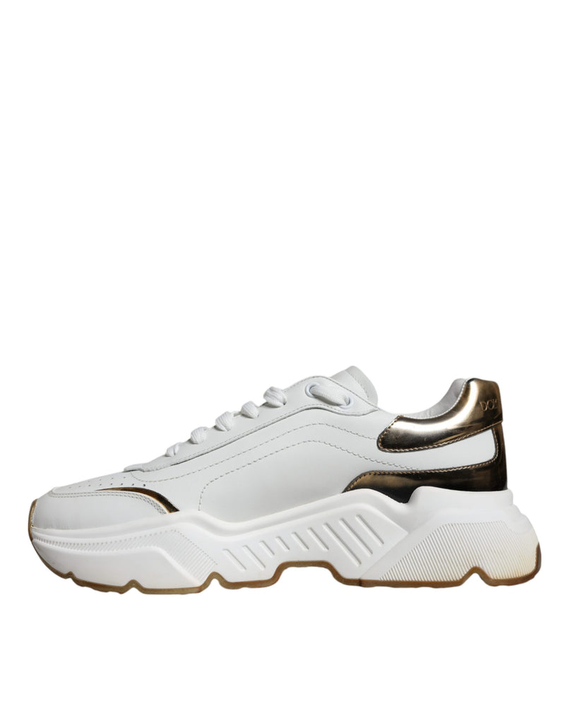 White Gold DAYMASTER Leather Sneakers Shoes