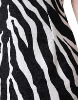 Black White Zebra A-line Sheath Mini Dress