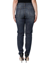 Dark Blue Cotton Stretch Skinny Denim Jeans