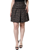 Multicolor High Waist Tartan Tweed A-line Mini Skirt