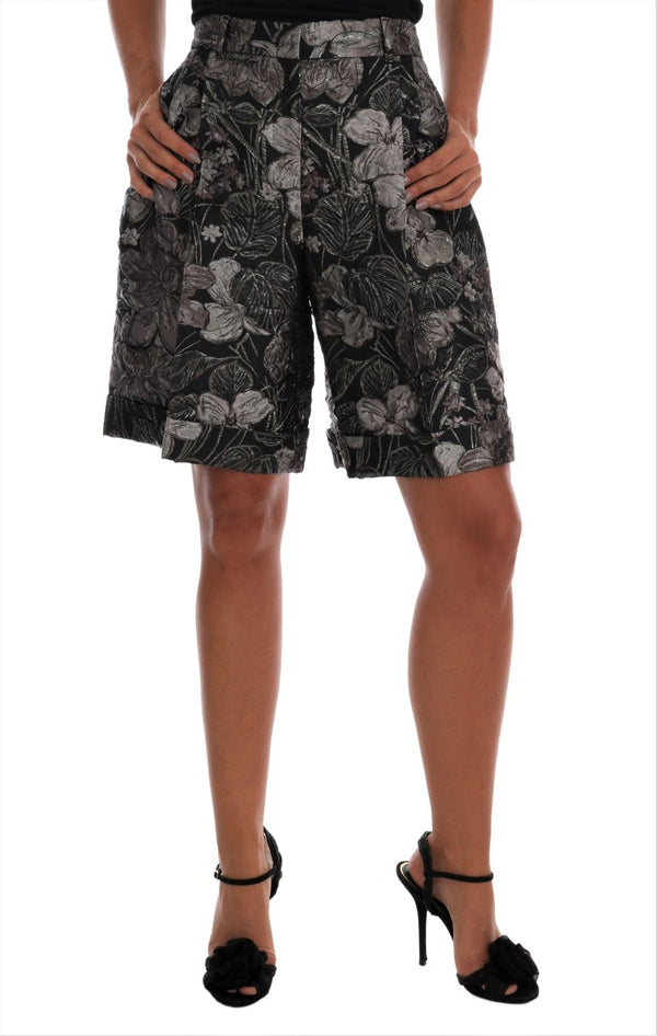 Elegante Hochverkleidungs-Brokat-Shorts