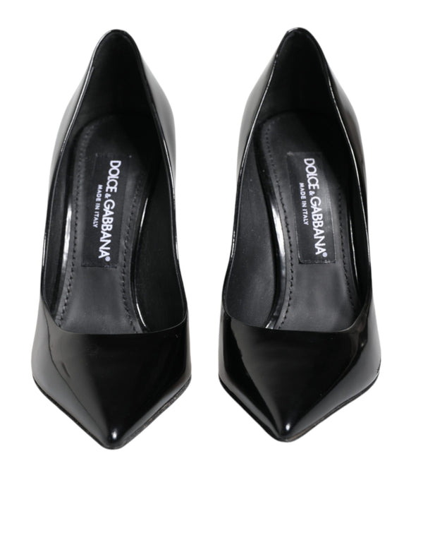 Black Patent Leather High Heels Pumps Shoes