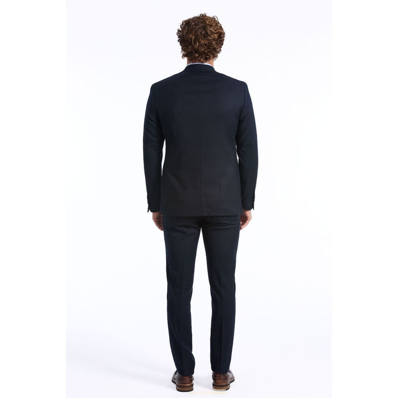 Blue Wool Men Suit