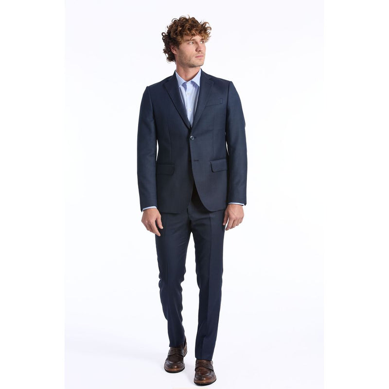 Blue Wool Men Suit